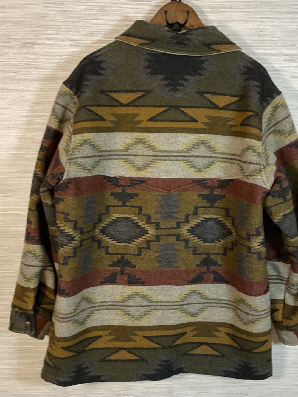 Pendleton Aztec Navajo Southwestern Aztec Wool Field Jacket EUC Large Zipper - Picture 16 of 16